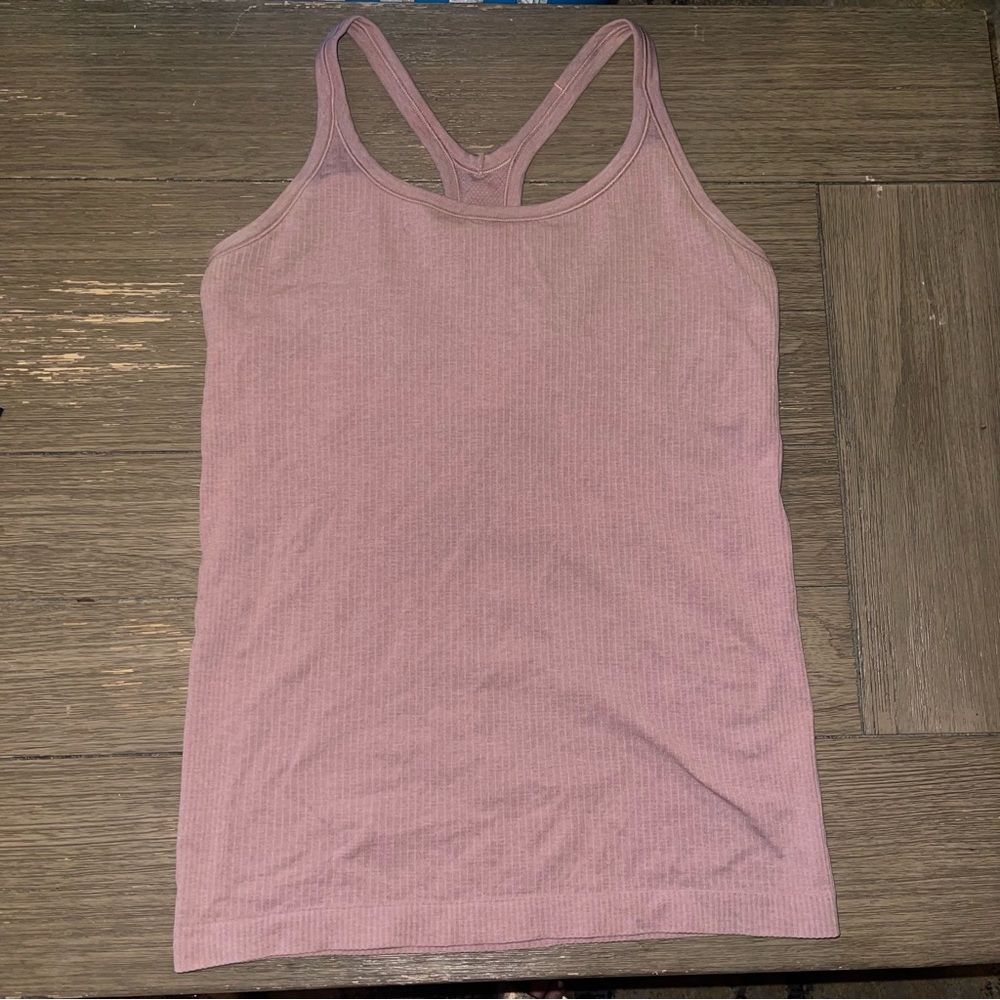 Lululemon Ebb Ribbed Pink Tank Top 12